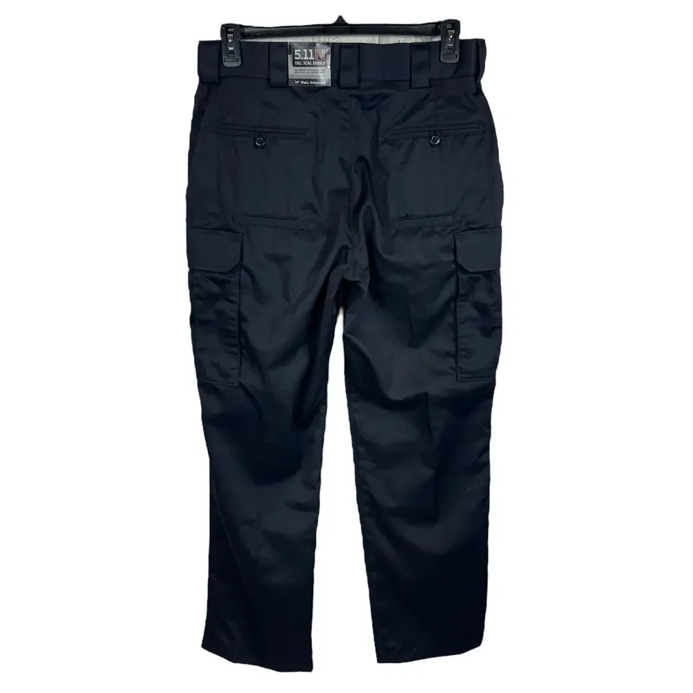 5.11 Tactical Series Mens 34” Waist Twill BDU Class-B Cargo Pants Zip-Fly Navy